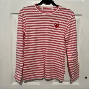 💗 Comme des Garçons Play - Striped Long-sleeve T-shirt